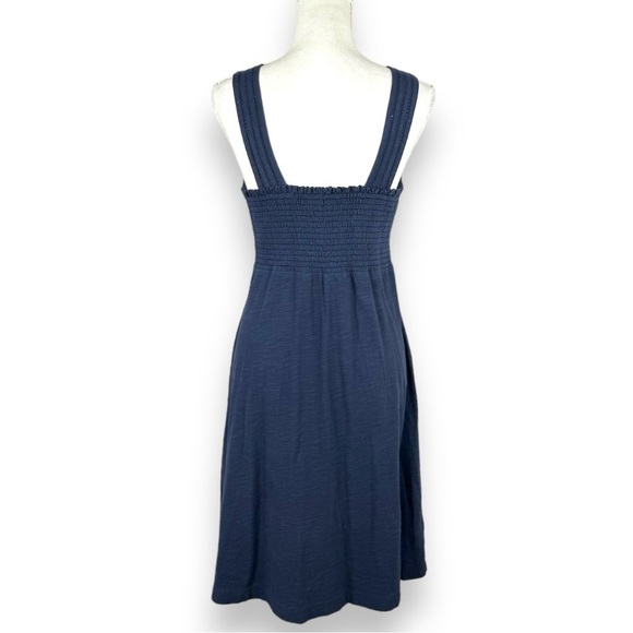 Tommy Bahama Navy Blue V-neck Dress Empire Waist Sleeveless Mini Classic Coastal - Picture 5 of 7